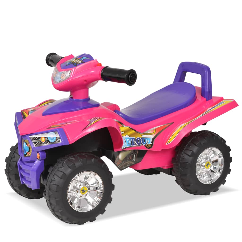 vidaXL Gåbil ATV med lyd og lys rosa og lilla
