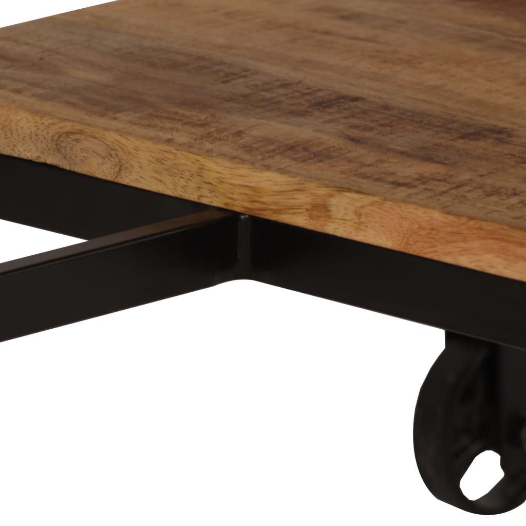vidaXL Skrivebord med sammenleggbar krakk heltre mango 115x50x76 cm