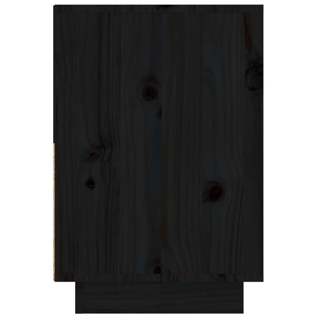 vidaXL Nattbord 2 stk svart 60x34x51 heltre furu