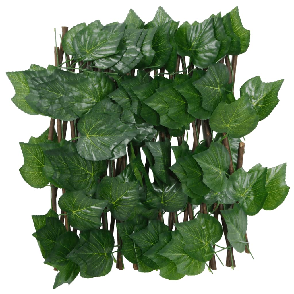 vidaXL Utvidbart espalier kunstige drueblader grønn 180x20 cm