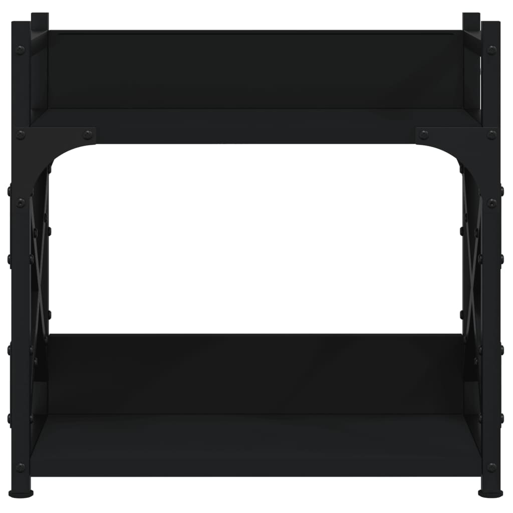 vidaXL Skriverbord 2 hyller svart 40x20x40 cm konstruert tre