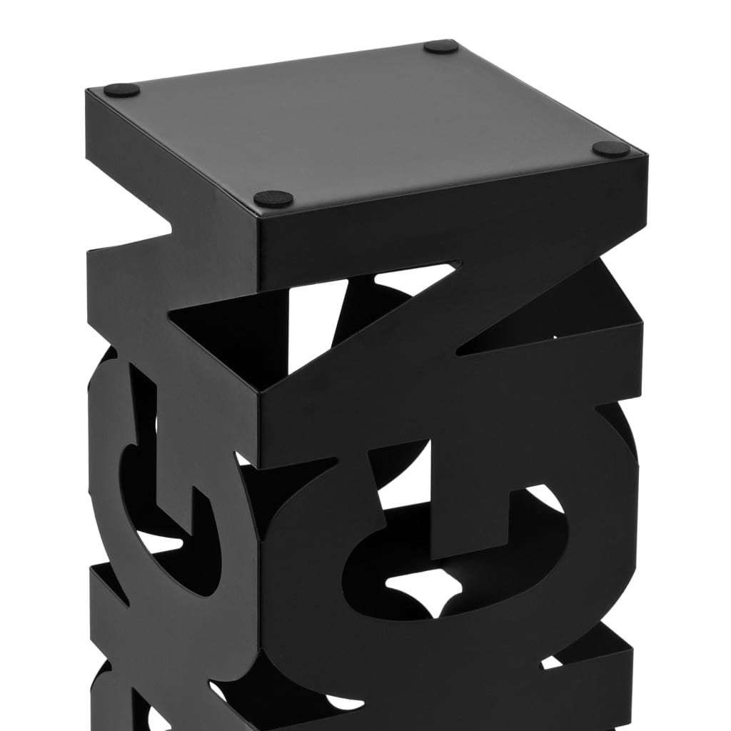 vidaXL Paraplystativ Design stål svart