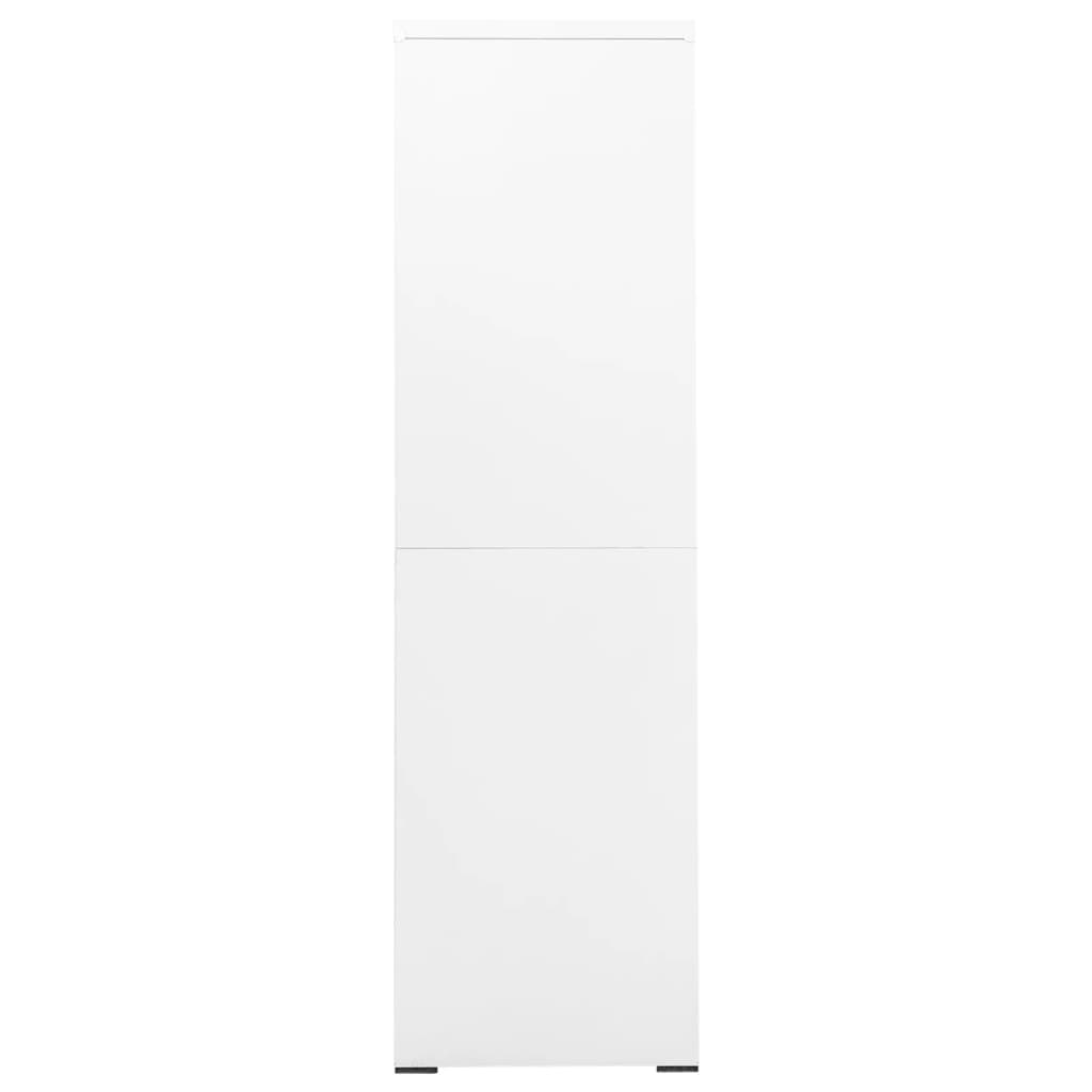 vidaXL Arkivskap 90x46x164 cm stål hvit