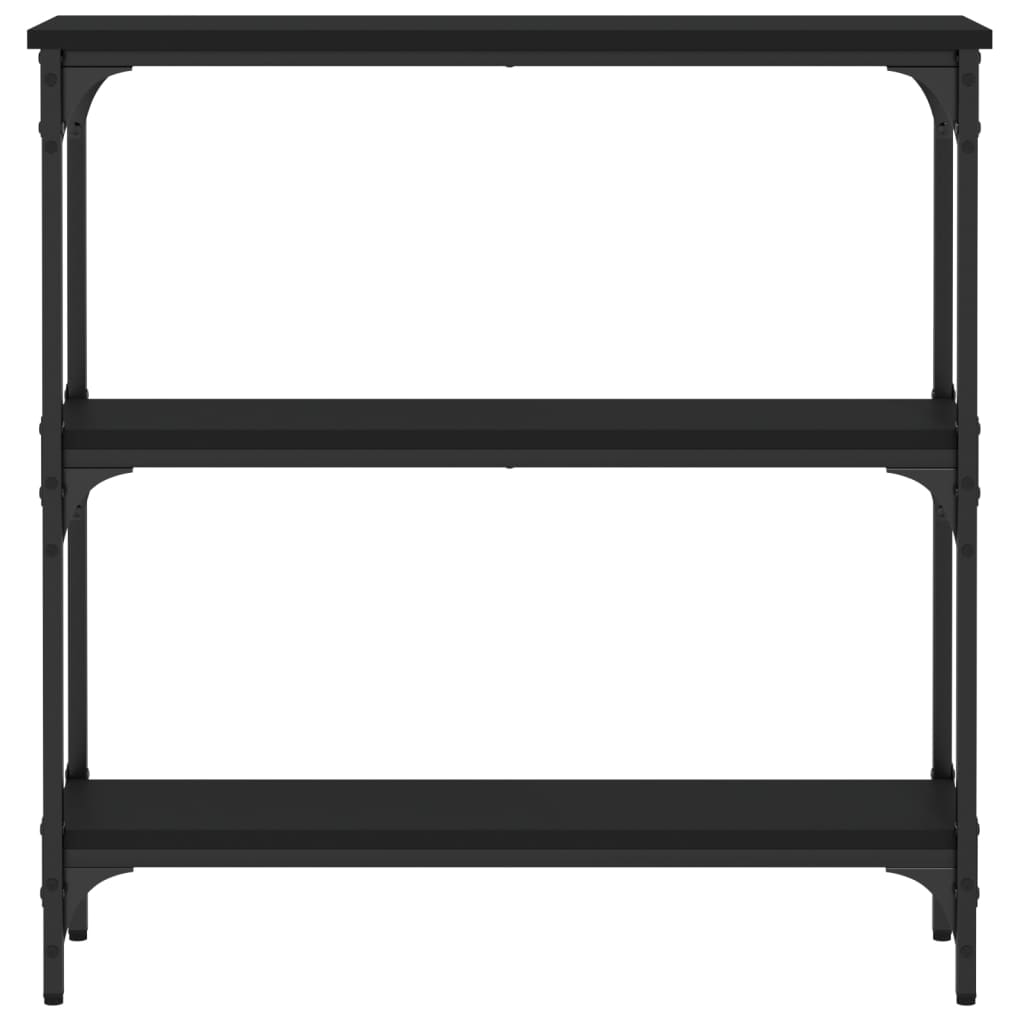 vidaXL Konsollbord svart 75x22,5x75 cm konstruert tre