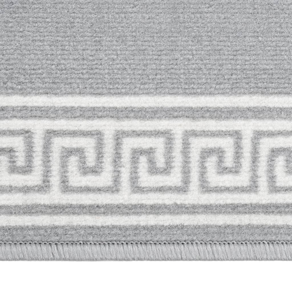 vidaXL Gulvteppe BFC grå med motiv 60x250 cm