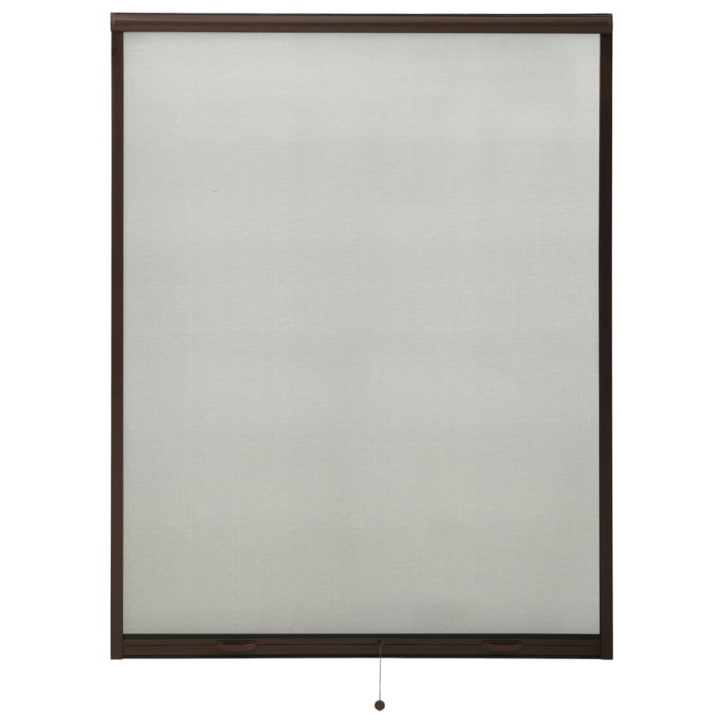 vidaXL Nedrullbar insektskjerm for vinduer brun 120x170 cm