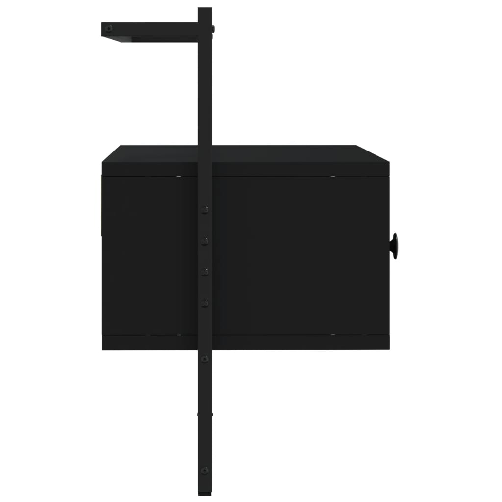 vidaXL TV-benk veggmontert svart 60,5x30x51 cm konstruert tre