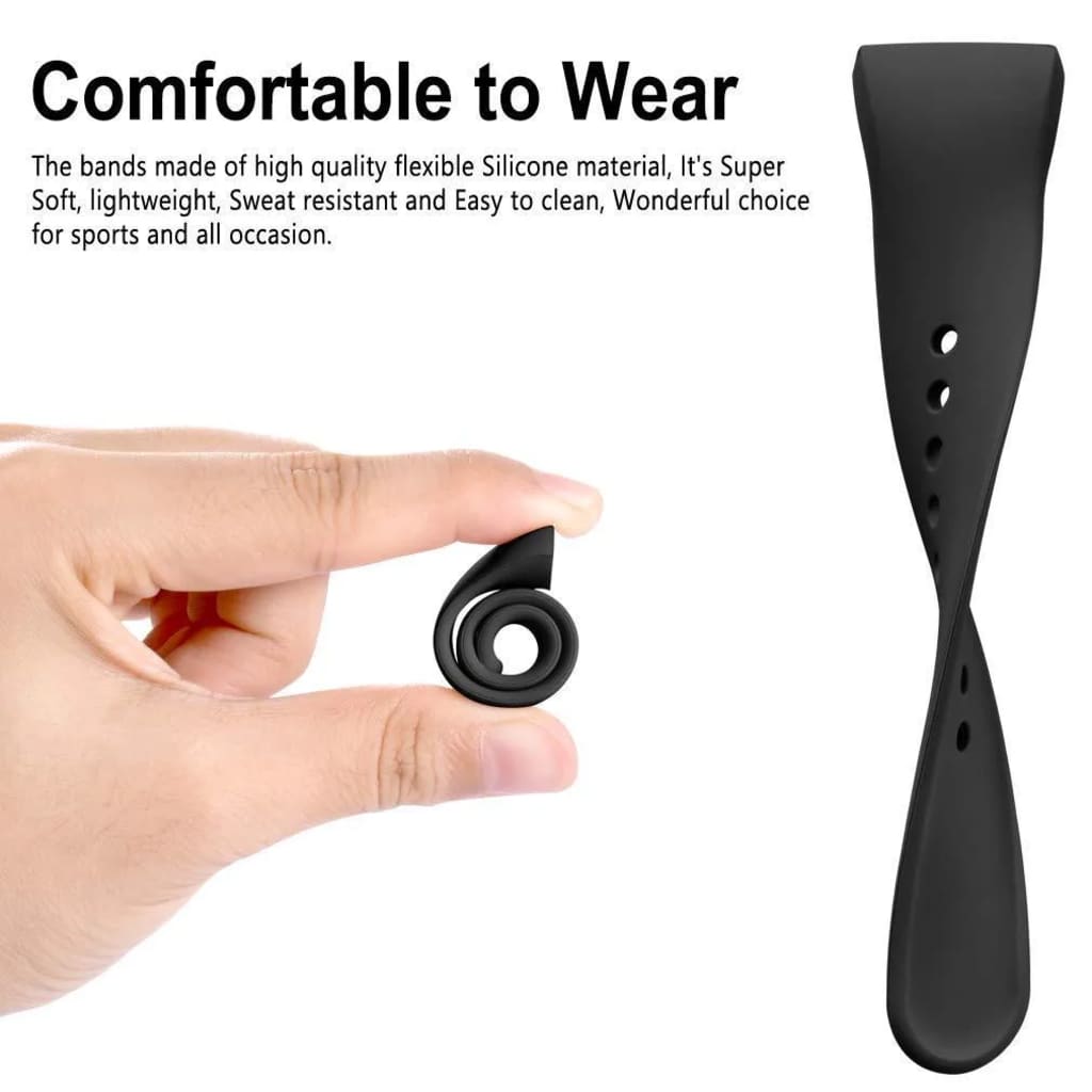 Fitbit Charge 3 armbånd silikon - svart - L