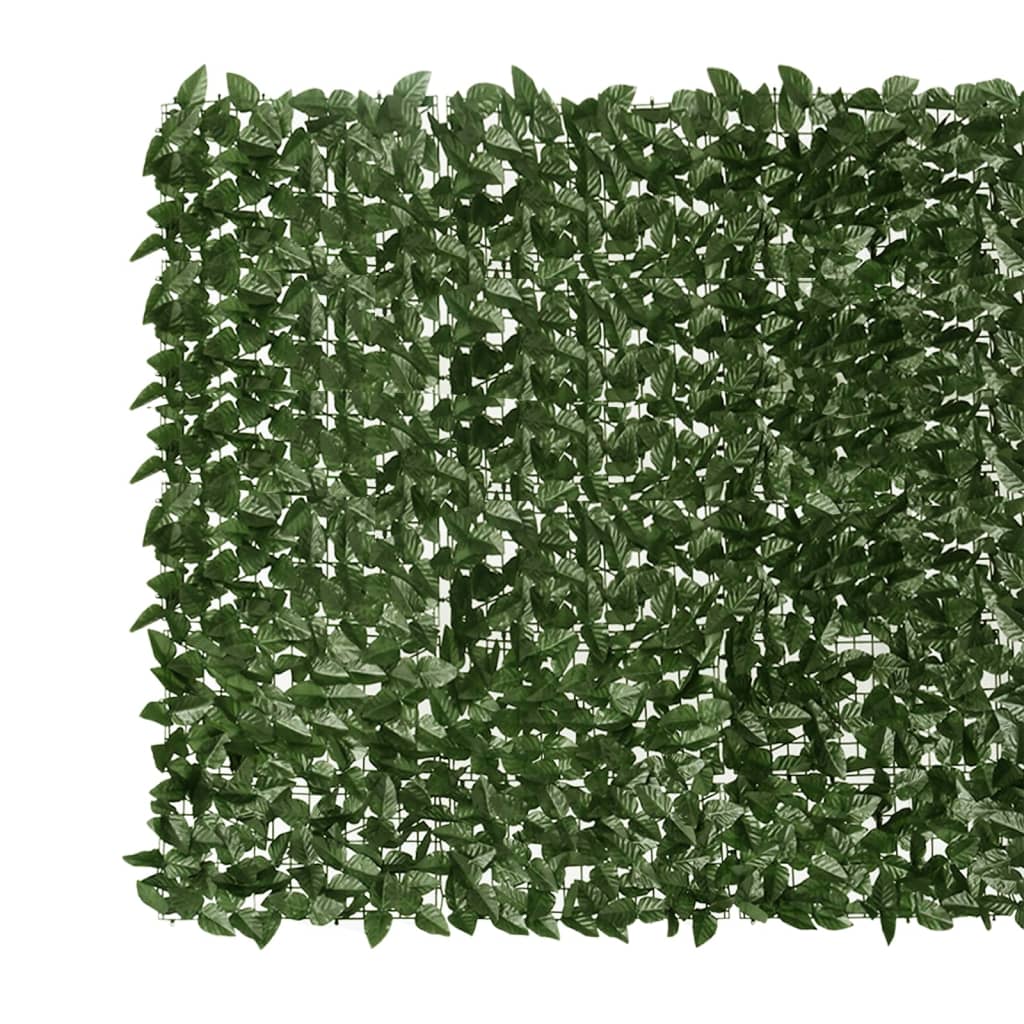 vidaXL Balkongskjerm med mørkegrønne blader 500x150 cm