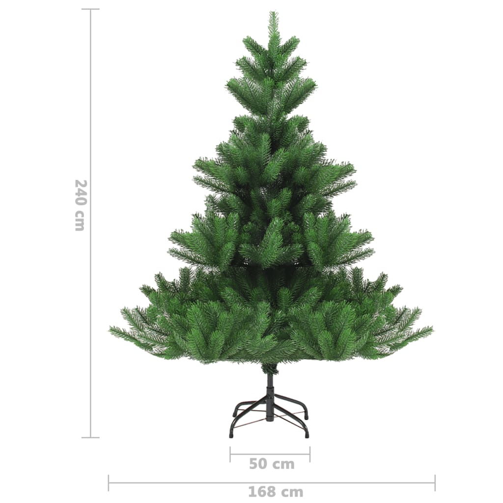 vidaXL Nordmann forhåndsbelyst kunstig juletre grønn 240 cm