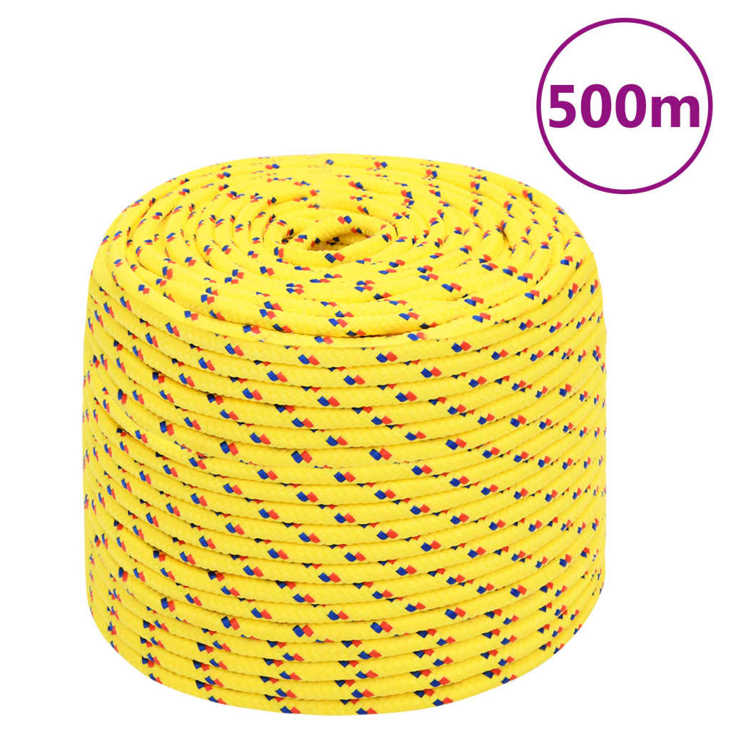 vidaXL Båttau gul 6 mm 500 m polypropylen
