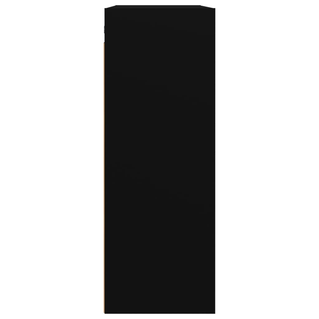 vidaXL Hengende veggskap svart 69,5x32,5x90 cm
