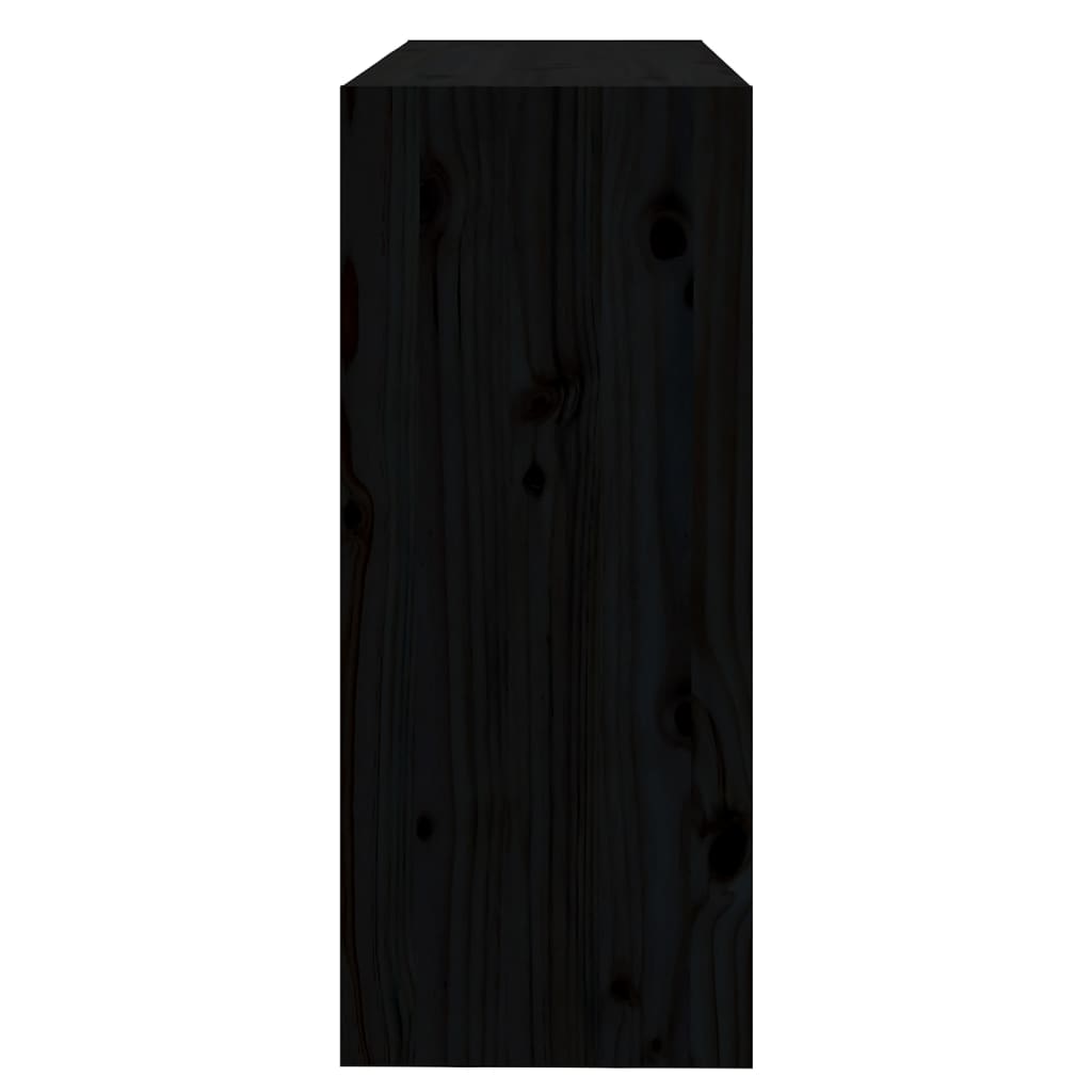 vidaXL Bokhylle/romdeler svart 80x30x71,5 cm heltre furu