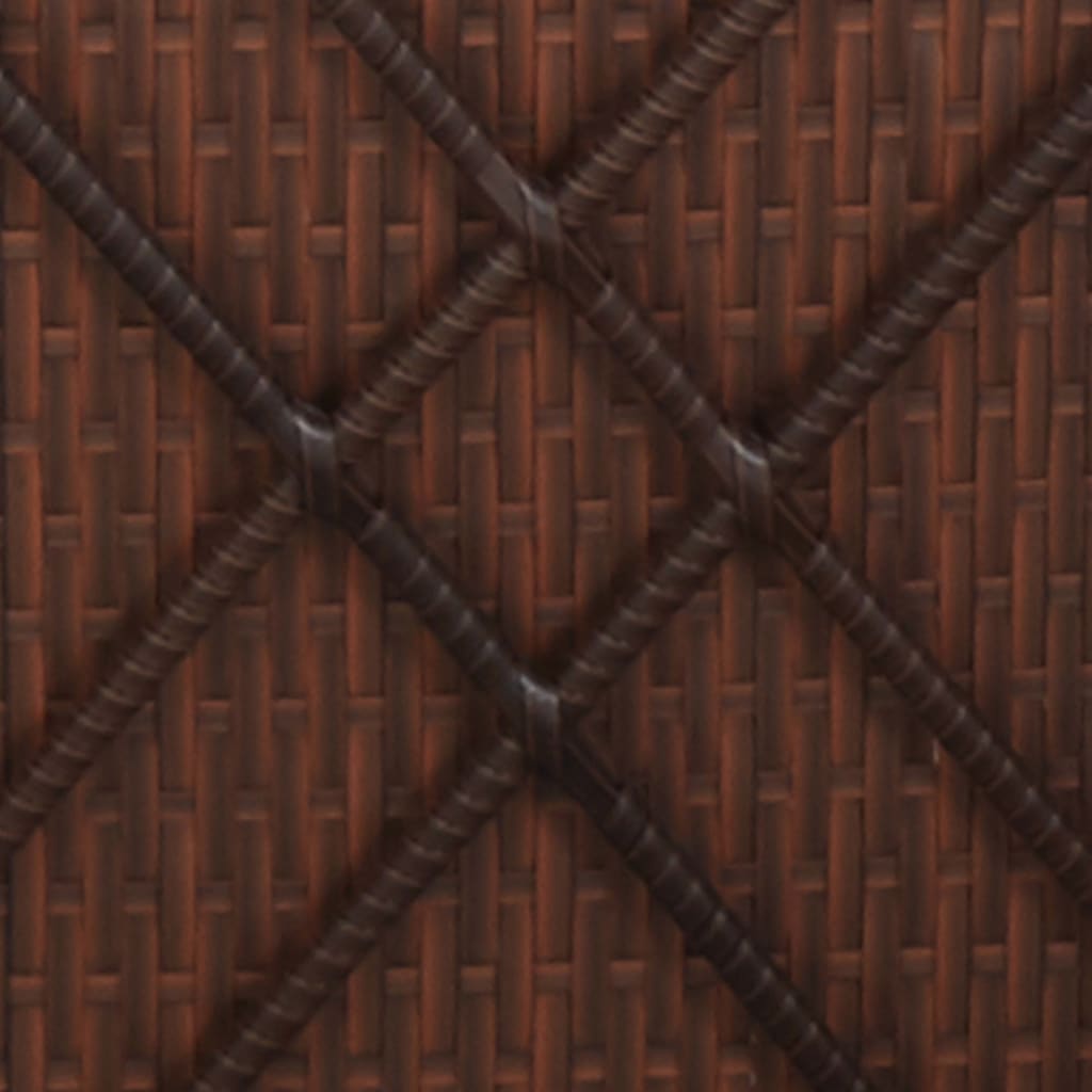 vidaXL Solseng med pute og tebord polyrotting brun