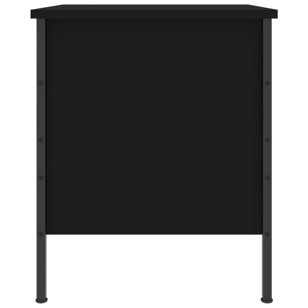vidaXL Nattbord svart 40x42x50 cm konstruert tre