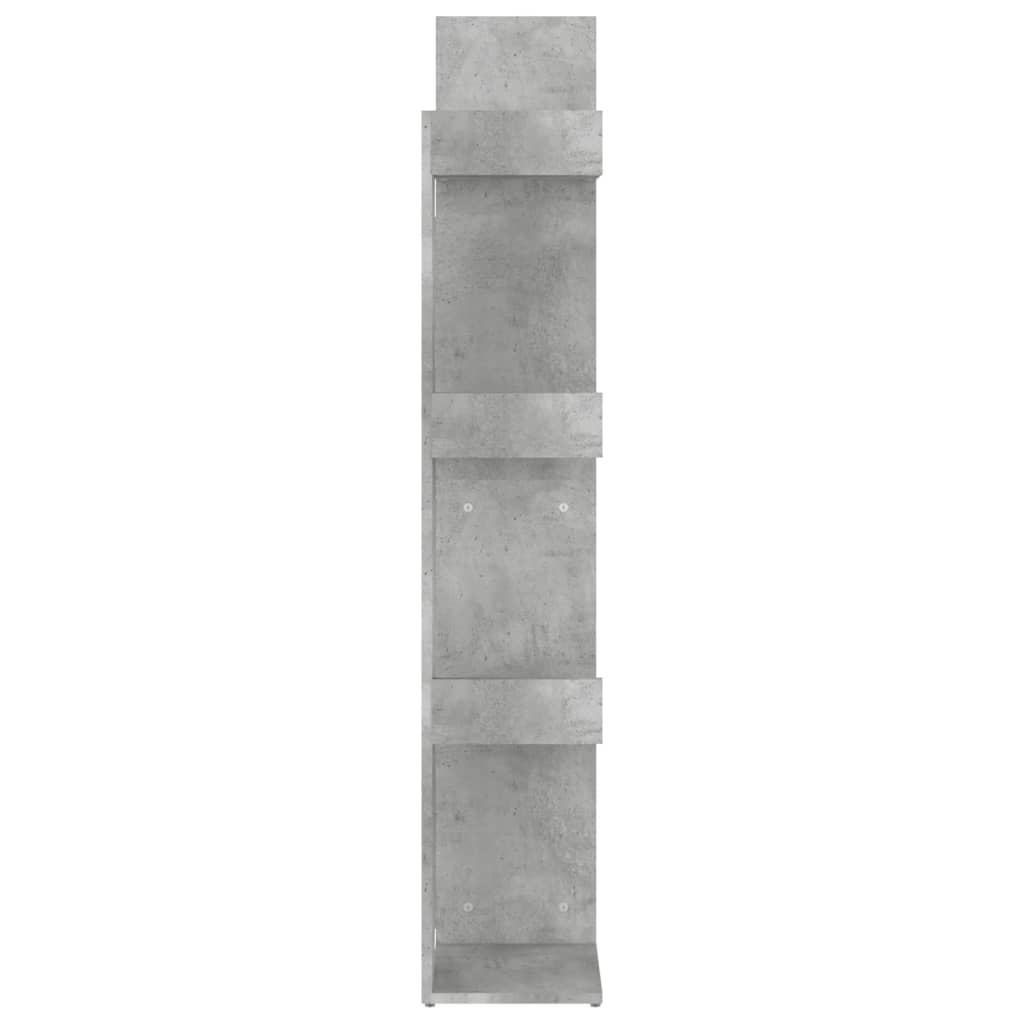 vidaXL Bokhylle betonggrå 48x25,5x140 cm sponplate