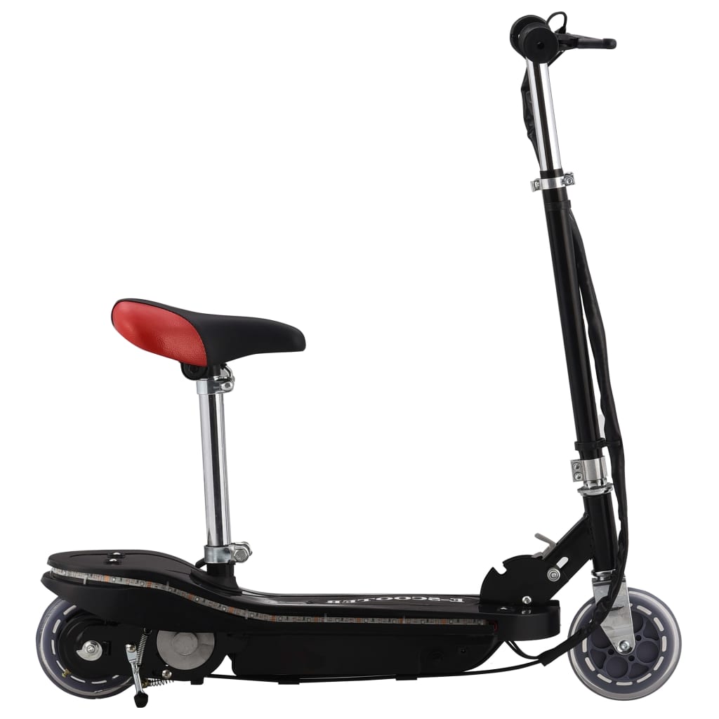 vidaXL Elektrisk sparkesykkel med sete og LED 120 W svart