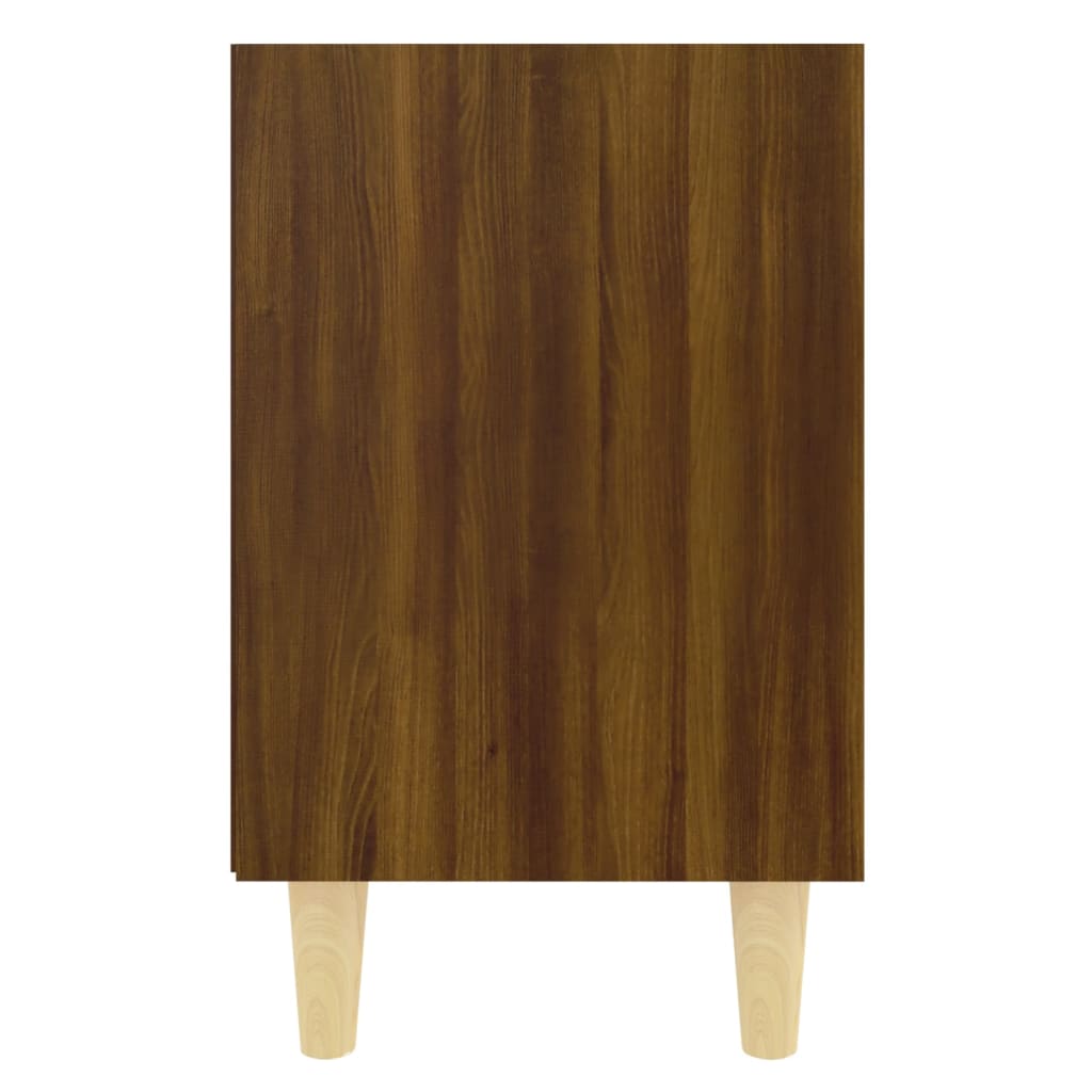 vidaXL Nattbord med ben i heltre 2 stk brun eik 40x30x50 cm