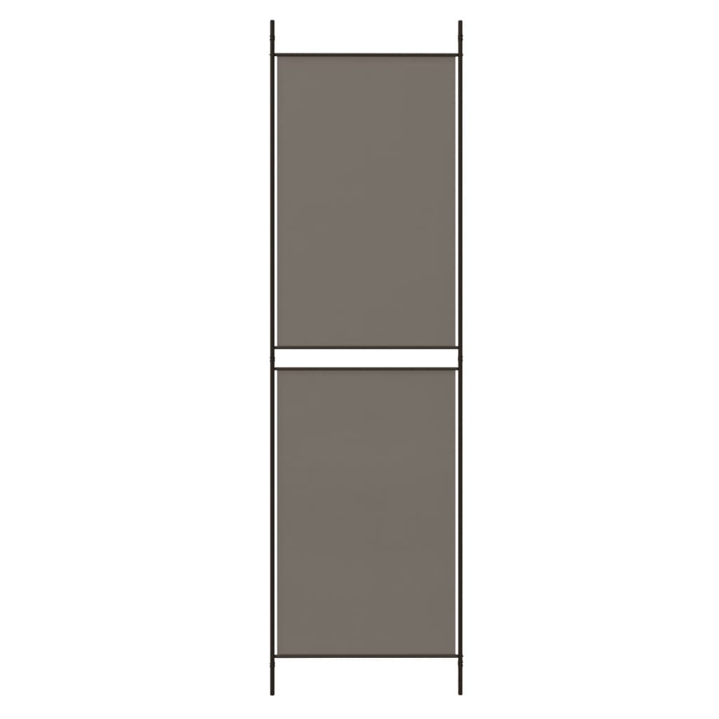 vidaXL Romdeler med 6 paneler antrasitt 300x200 cm stoff