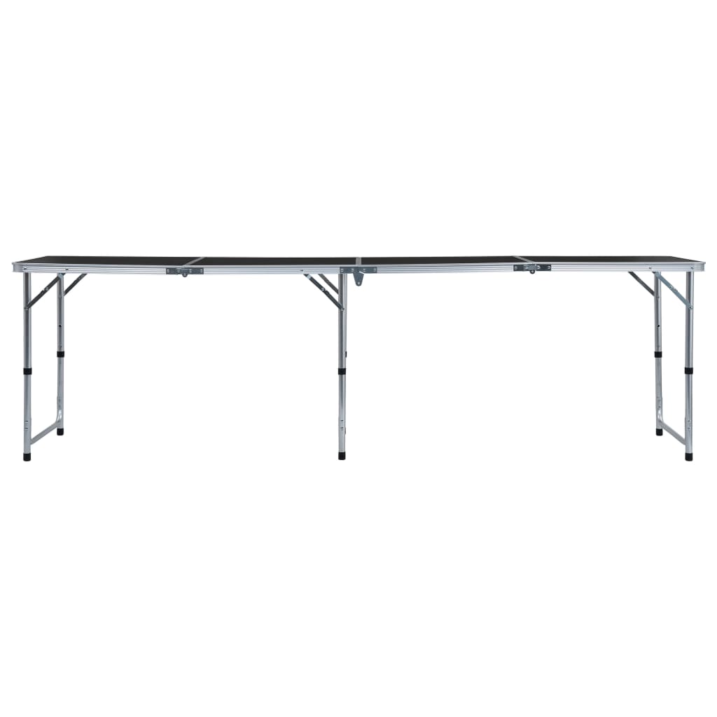 vidaXL Sammenleggbart campingbord grå aluminium 240x60 cm