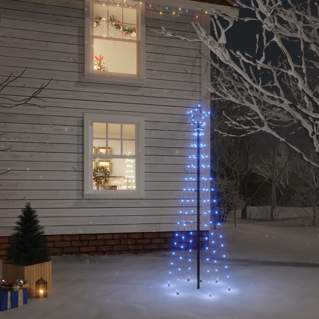vidaXL Juletre med bakkeplugg 108 LED blå 180 cm