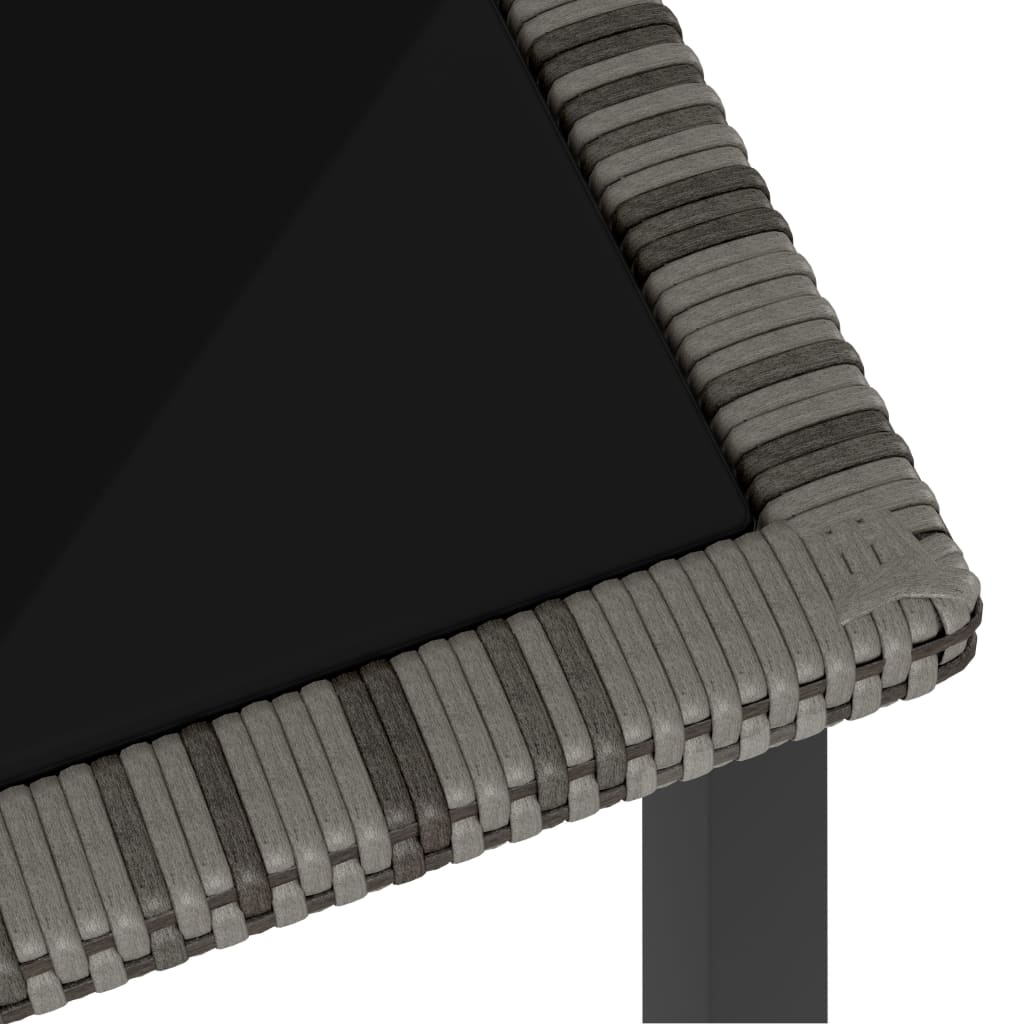 vidaXL Hagebord grå 140x70x73 cm polyrotting