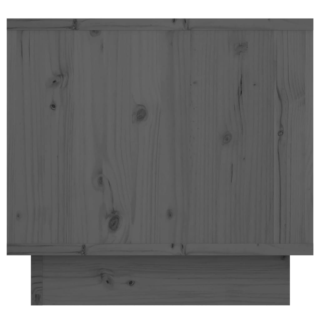 vidaXL Nattbord grå 35x34x32 cm heltre furu