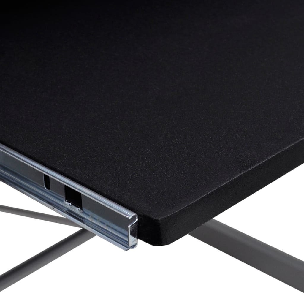 vidaXL Databord hjørne svart 132x112x99 cm konstruert tre
