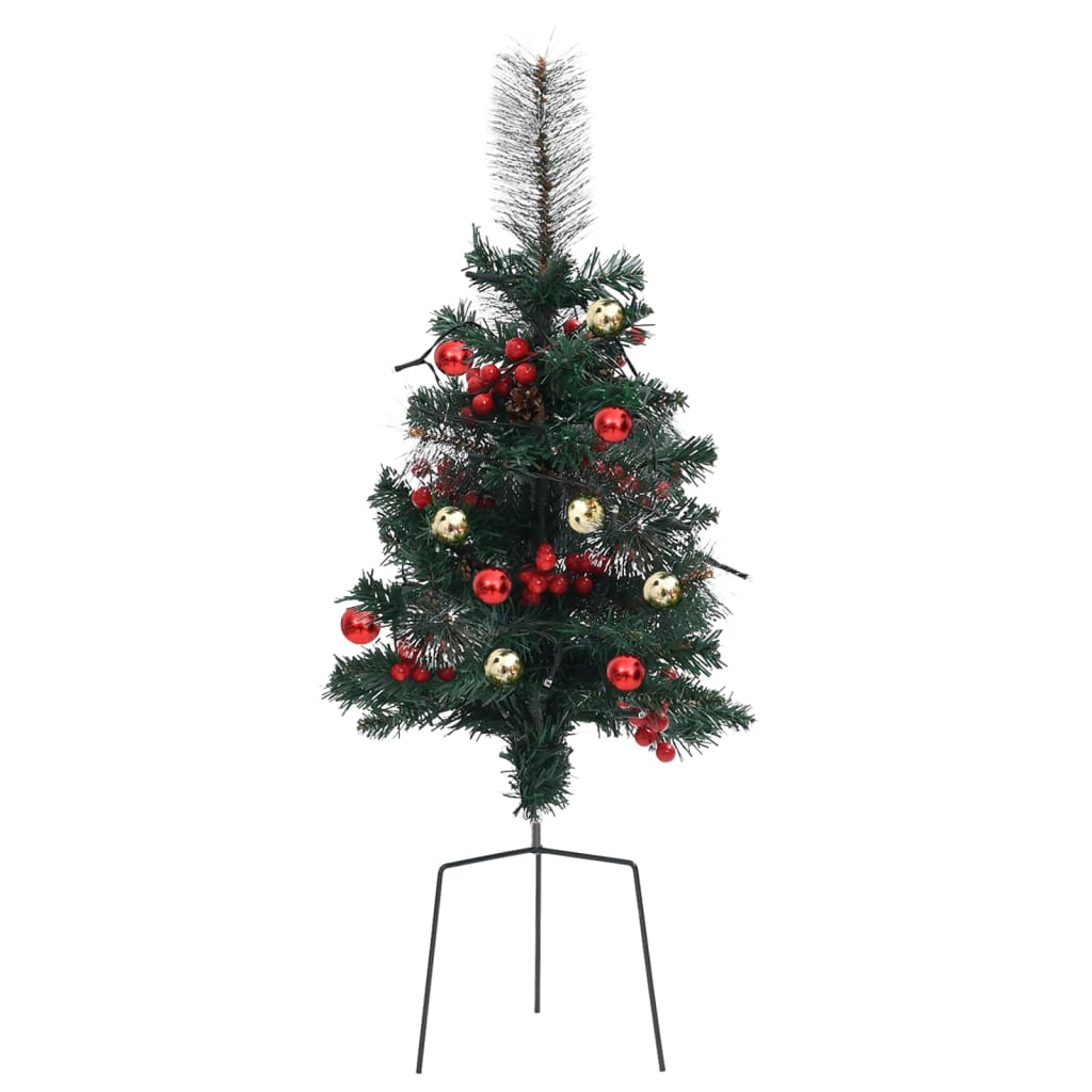 vidaXL Forhåndsbelyst kunstig juletrær 2 stk 76 cm PVC