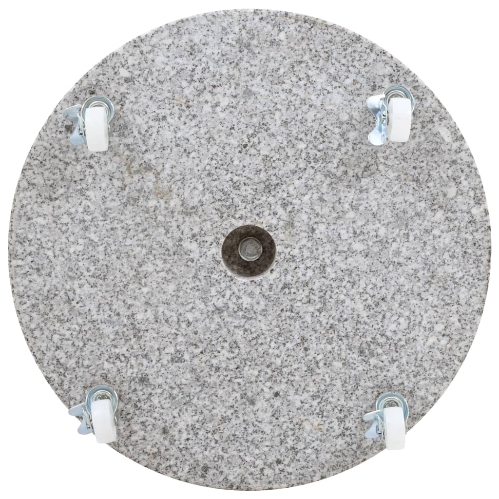 vidaXL Parasollfot granitt rund 30 kg grå