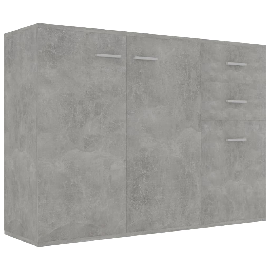 vidaXL Skjenk betonggrå 105x30x75 cm sponplate