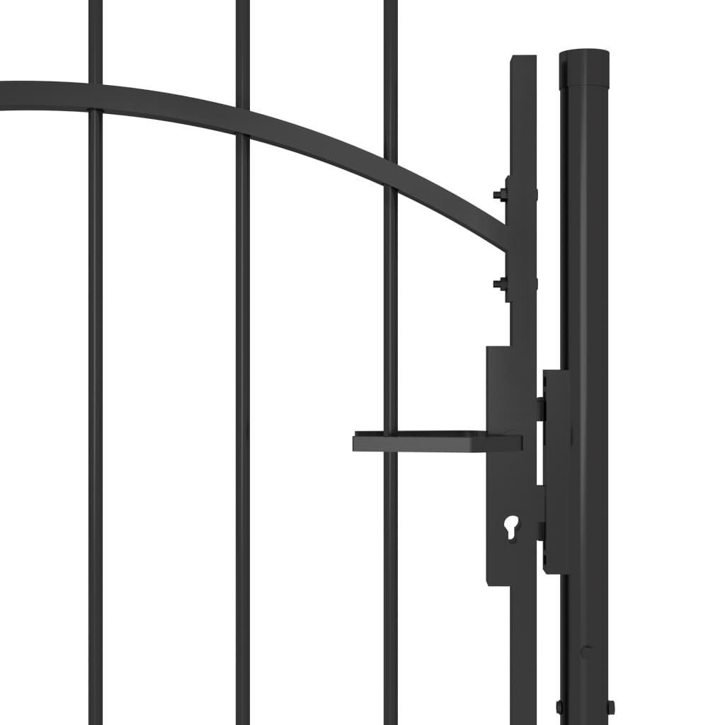 vidaXL Hageport stål 1x2,2 m svart