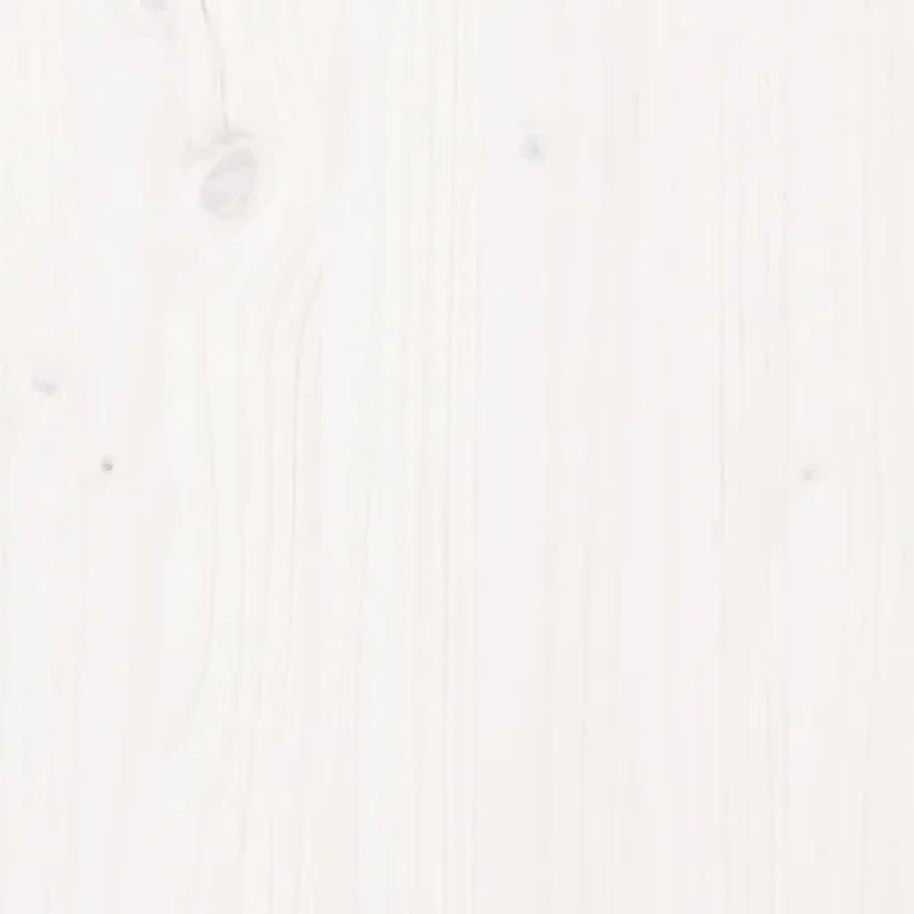 vidaXL Sengegavl hvit 80,5x4x100 cm heltre furu