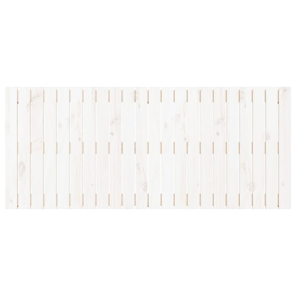 vidaXL Veggmontert sengegavl hvit 140x3x60 cm heltre furu