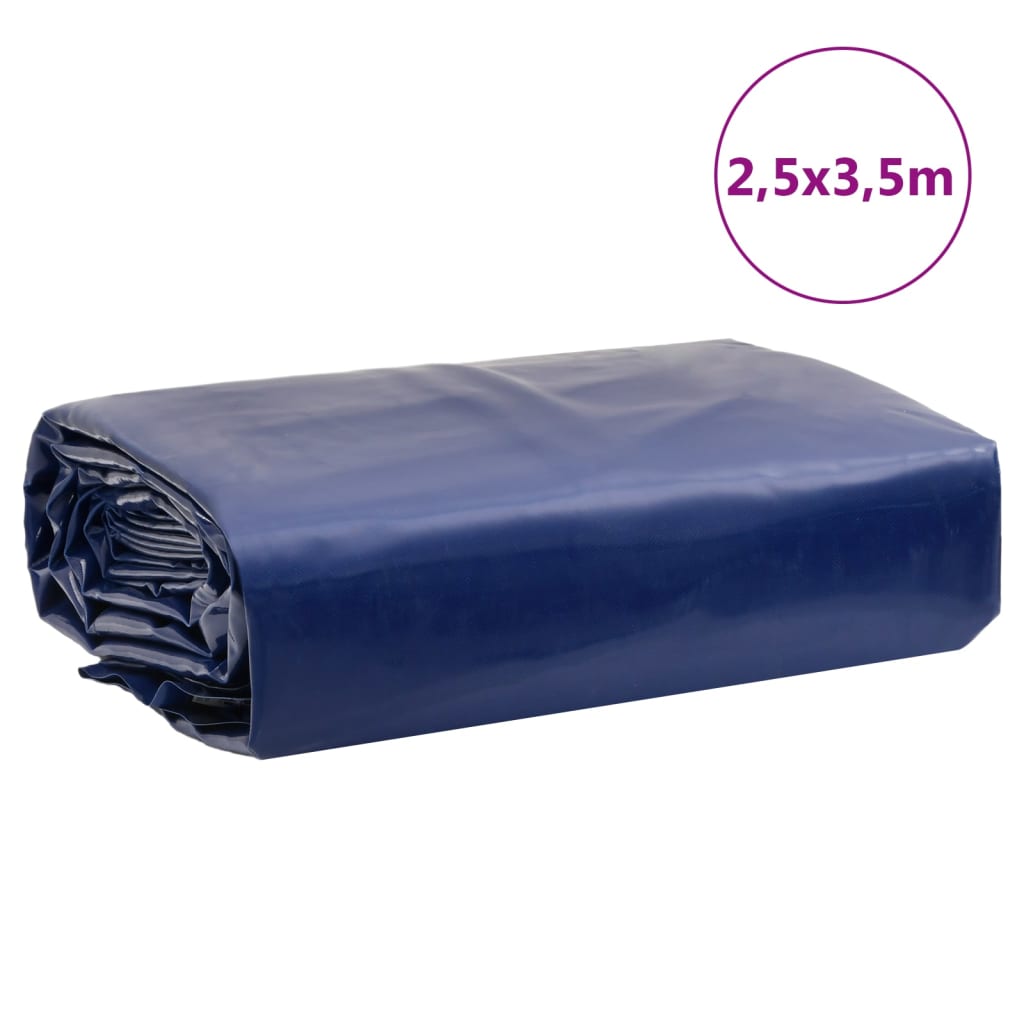 vidaXL Presenning blå 2,5x3,5 m 650 g/m²