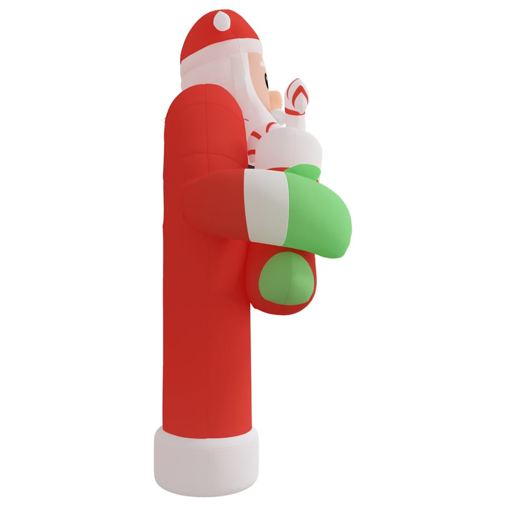 vidaXL Oppblåsbar julebue med lysdioder 320 cm