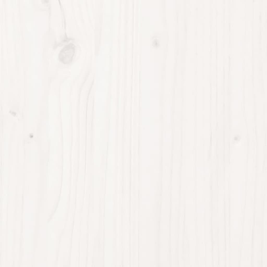 vidaXL Uttrekkbar dagseng hvit heltre furu 2x(80x200) cm