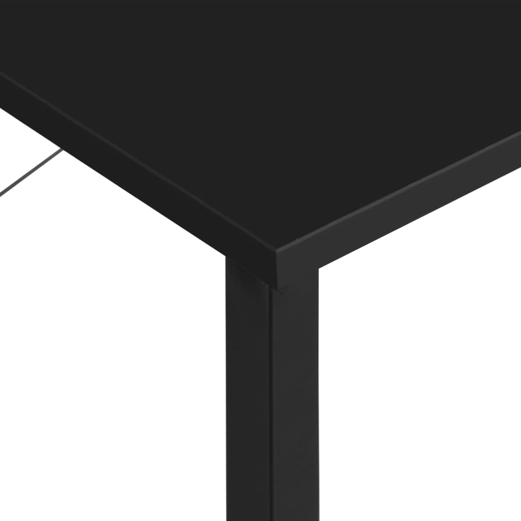 vidaXL PC-bord svart 80x40x72 cm MDF og metall