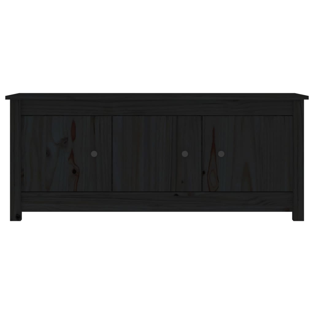 vidaXL Skoskap svart 110x38x45,5 cm heltre furu