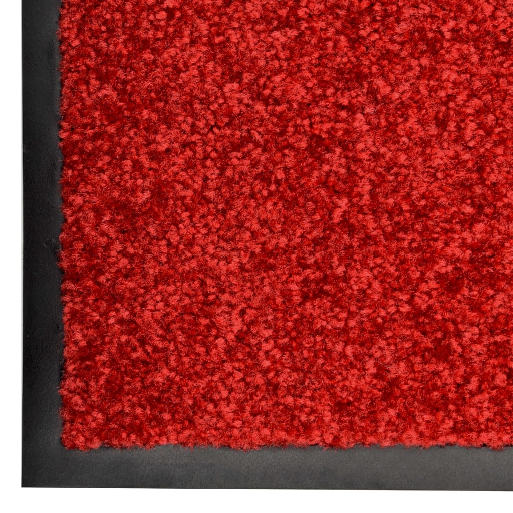 vidaXL Dørmatte vaskbar rød 60x180 cm
