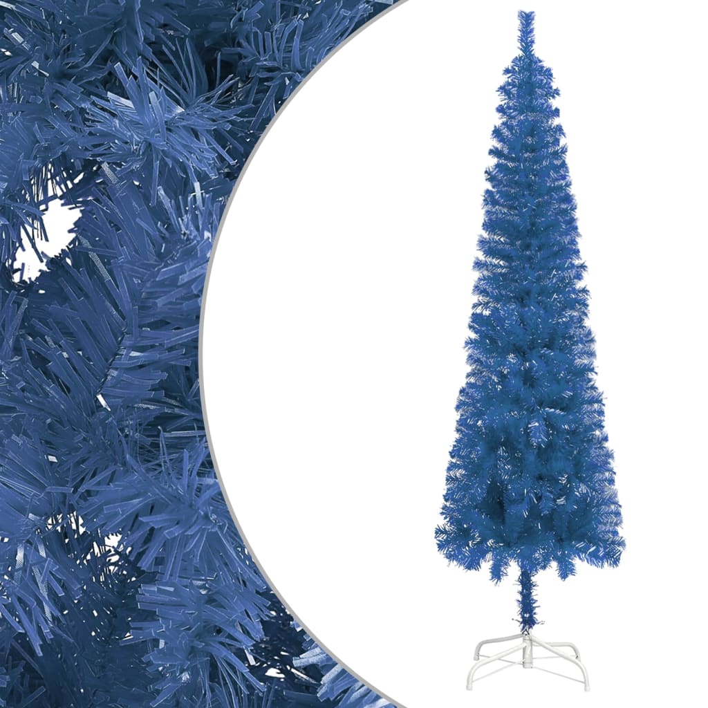 vidaXL Slankt juletre blå 120 cm