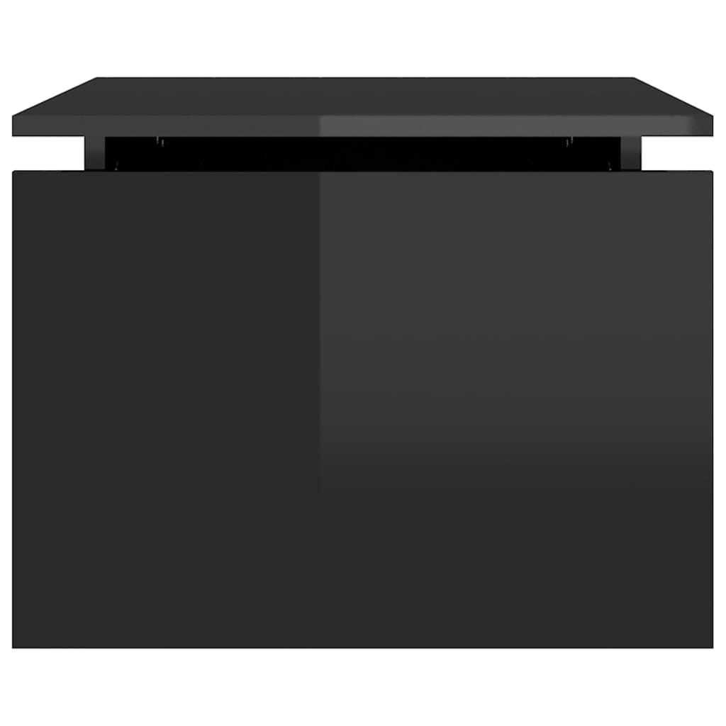 vidaXL Salongbord høyglans svart 68x50x38 cm sponplate