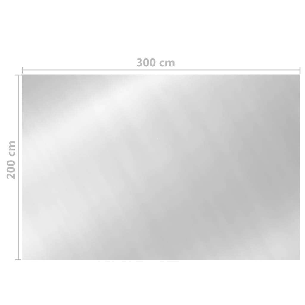 vidaXL Bassengtrekk sølv 300x200 cm PE