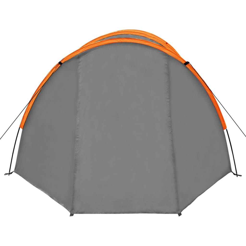 vidaXL Campingtelt 4 personer grå og oransje