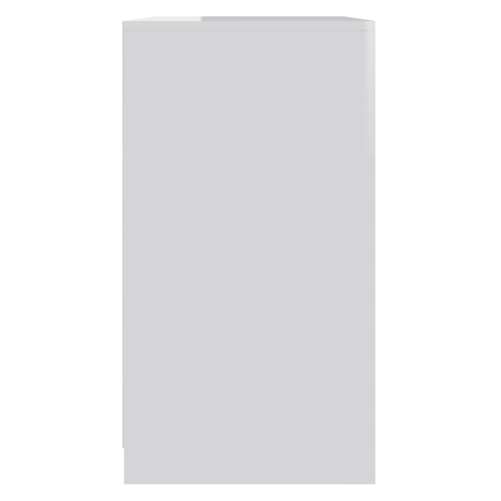 vidaXL Skjenk høyglans hvit 70x40,5x75 cm sponplate