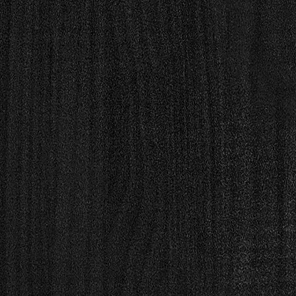 vidaXL Bokhylle/romdeler svart 40x30x103,5 cm heltre furu