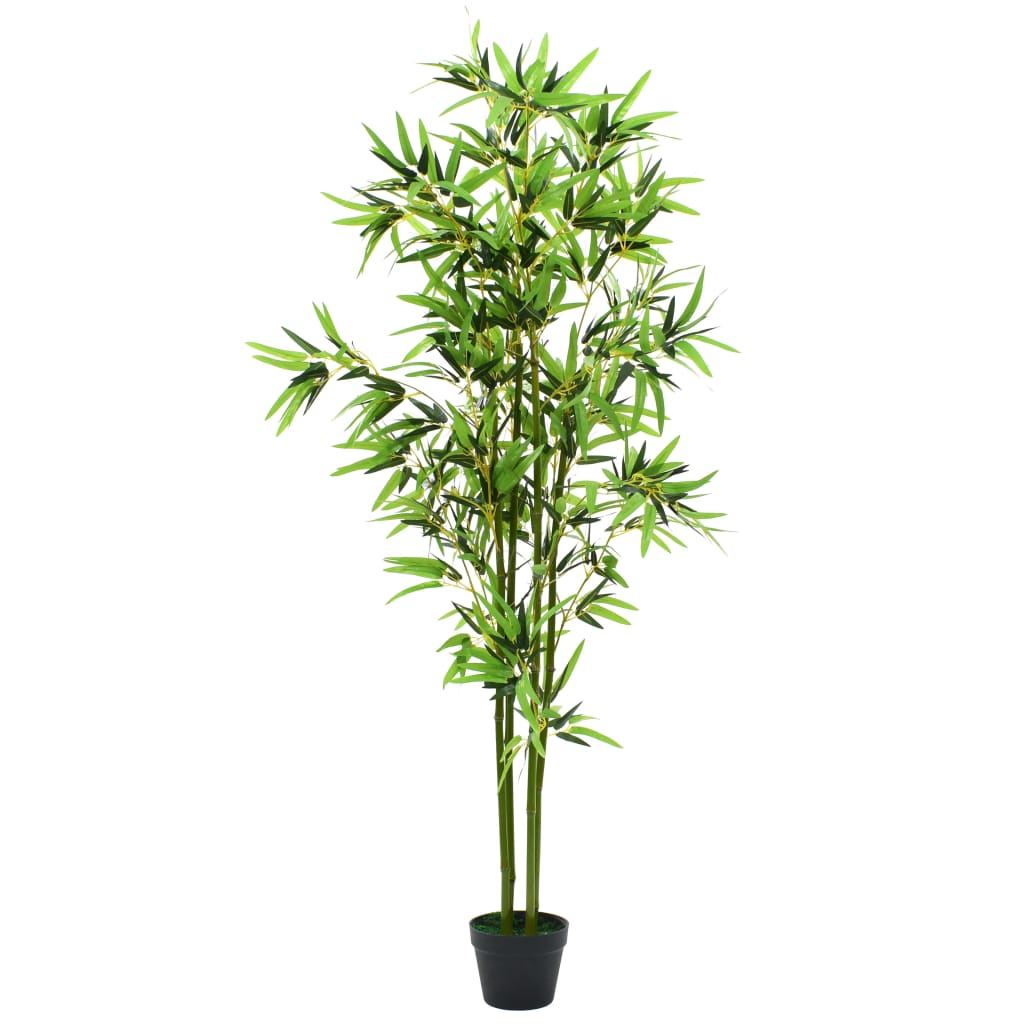 vidaXL Kunstig bambus med potte 175 cm grønn