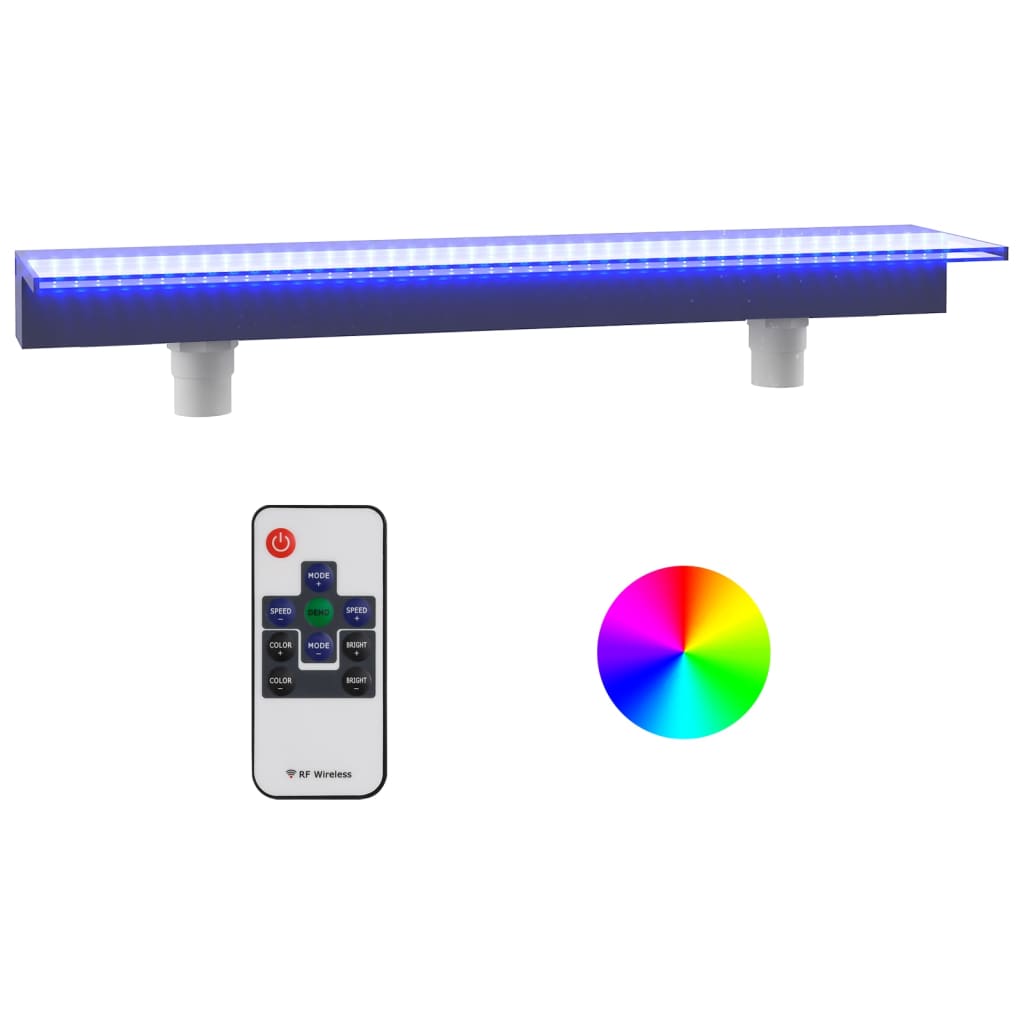 vidaXL Vannfall med RGB LED akryl 108 cm