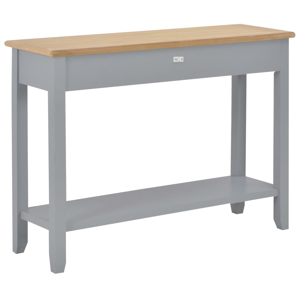 vidaXL Konsollbord grå 110x35x80 cm tre