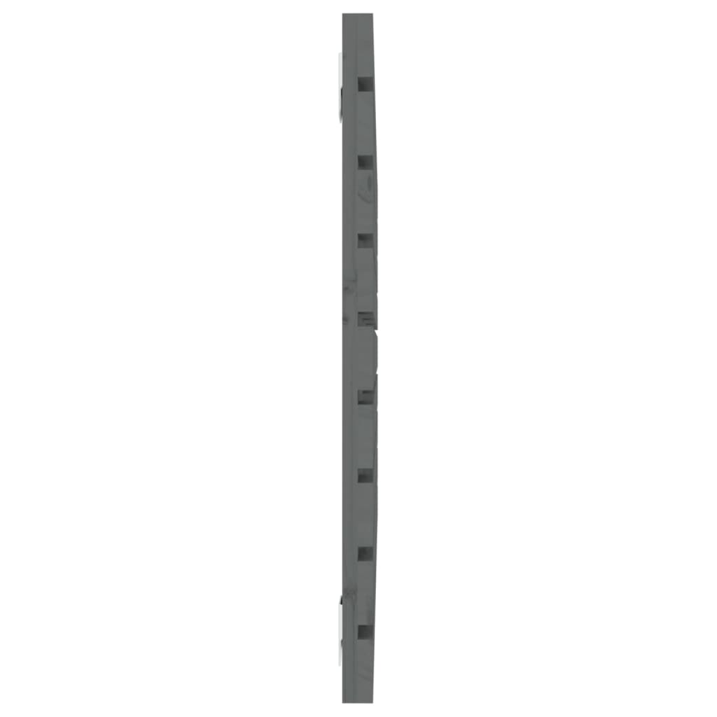 vidaXL Veggmontert sengegavl grå 81x3x63 cm heltre furu